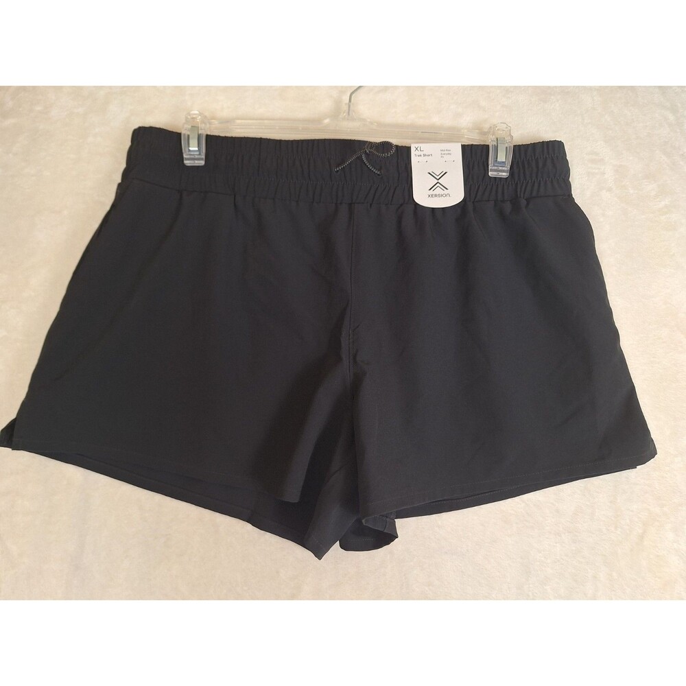 Xersion Women’s XL Athletic Shorts Black Trek Drawstring Lightweight Pockets NWT